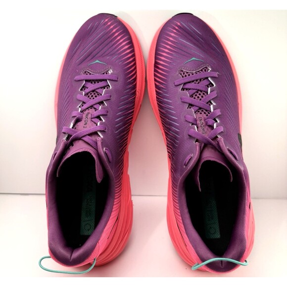 HOKA Rincon 3 Women’s Size 11B Running Shoes Hot Pink Purple Lightweight Trainer - Picture 7 of 9